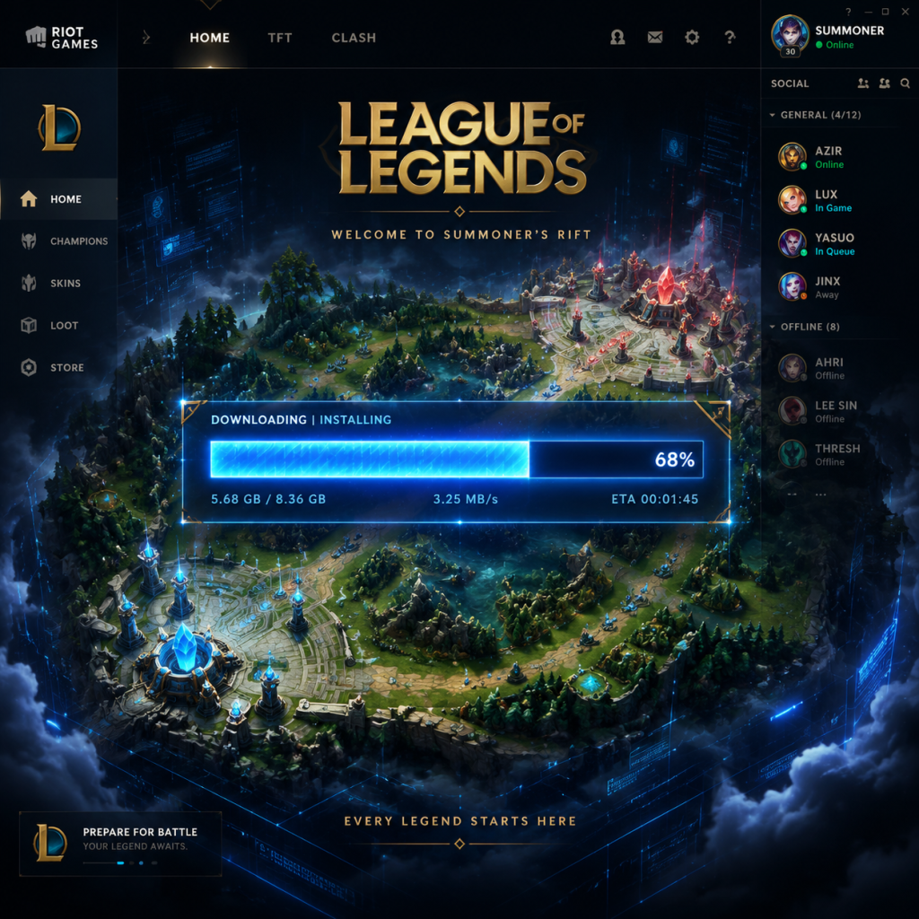 League of Legends Download & Installation guide screenshot
