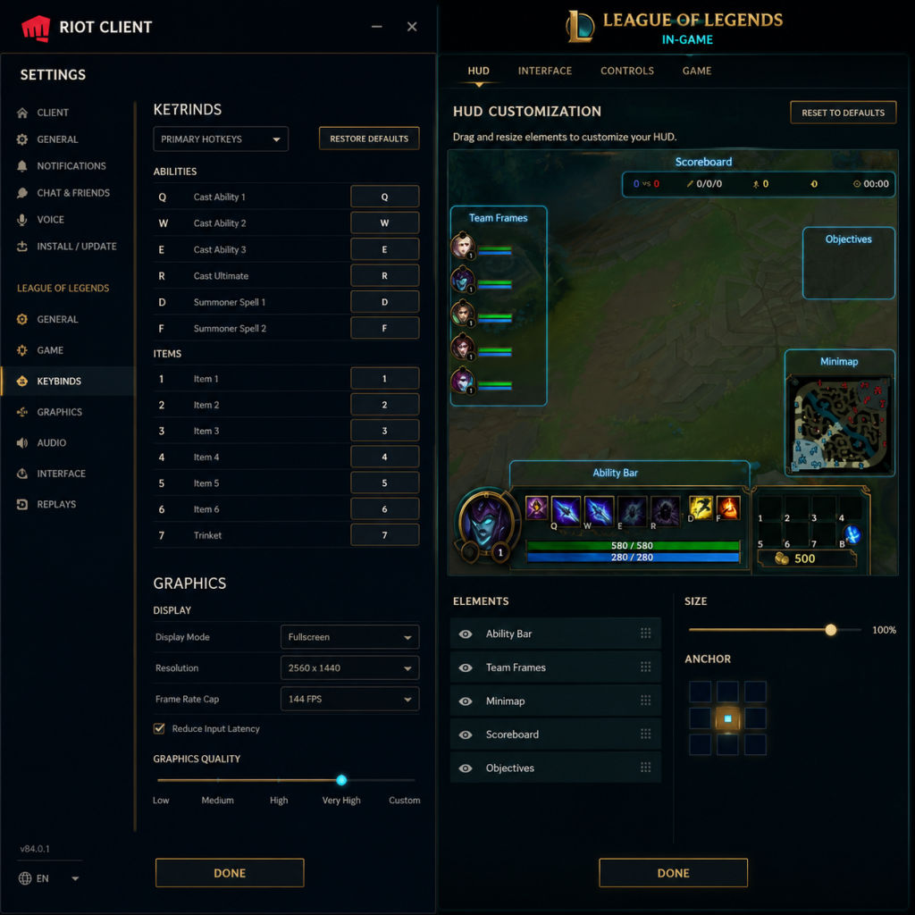 League of Legends Game Settings guide screenshot