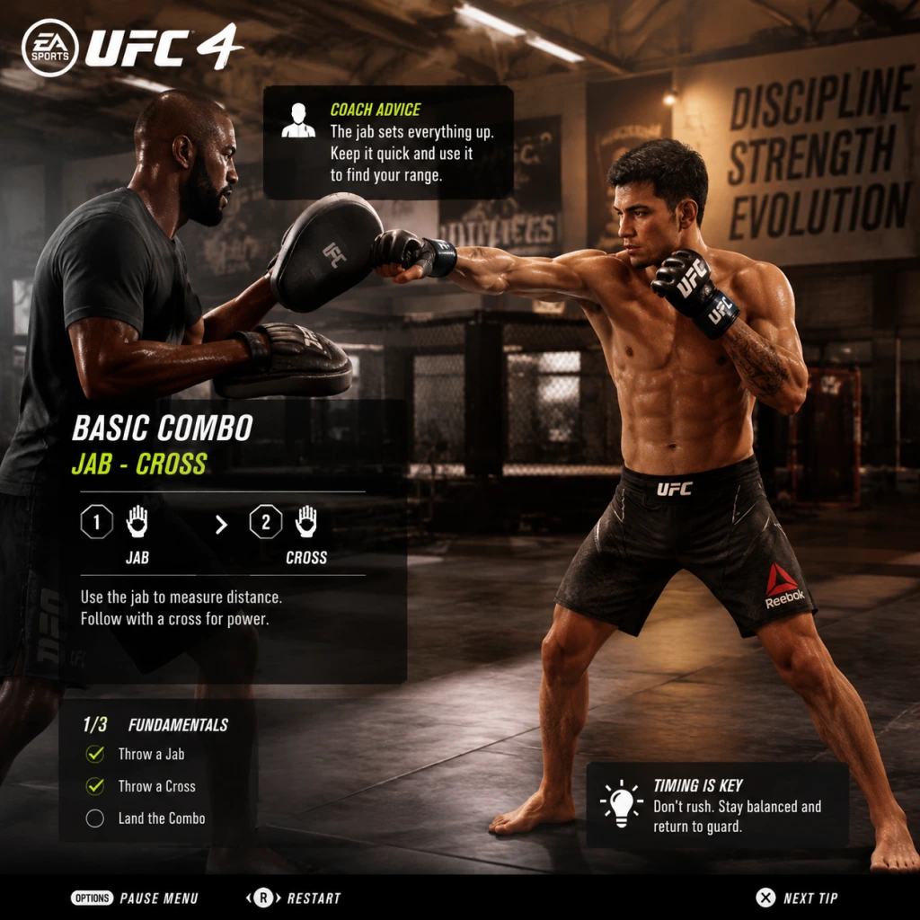 EA Sports UFC 4 Getting Started guide screenshot