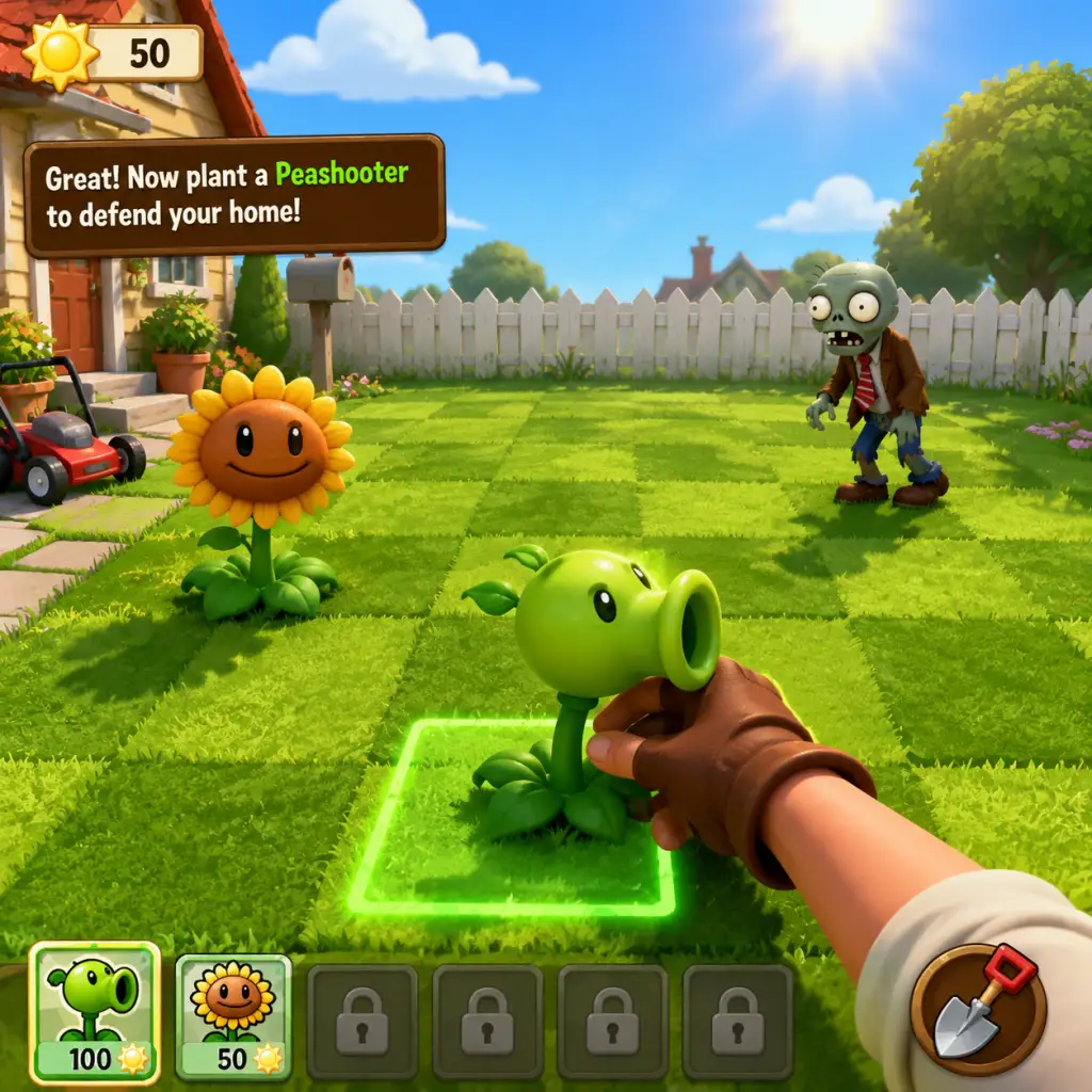 Plants vs. Zombies Getting Started guide screenshot