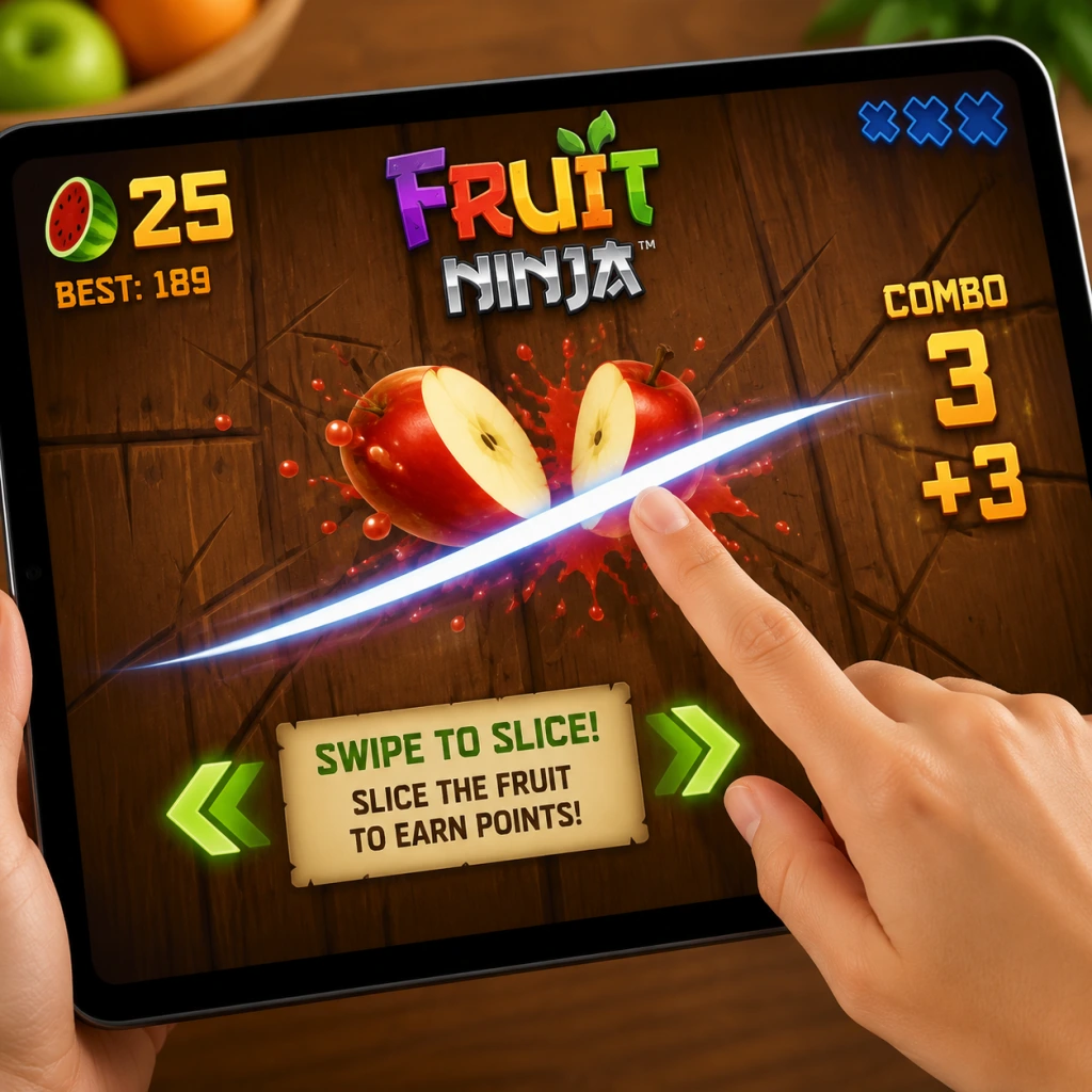 Fruit Ninja Getting Started guide screenshot