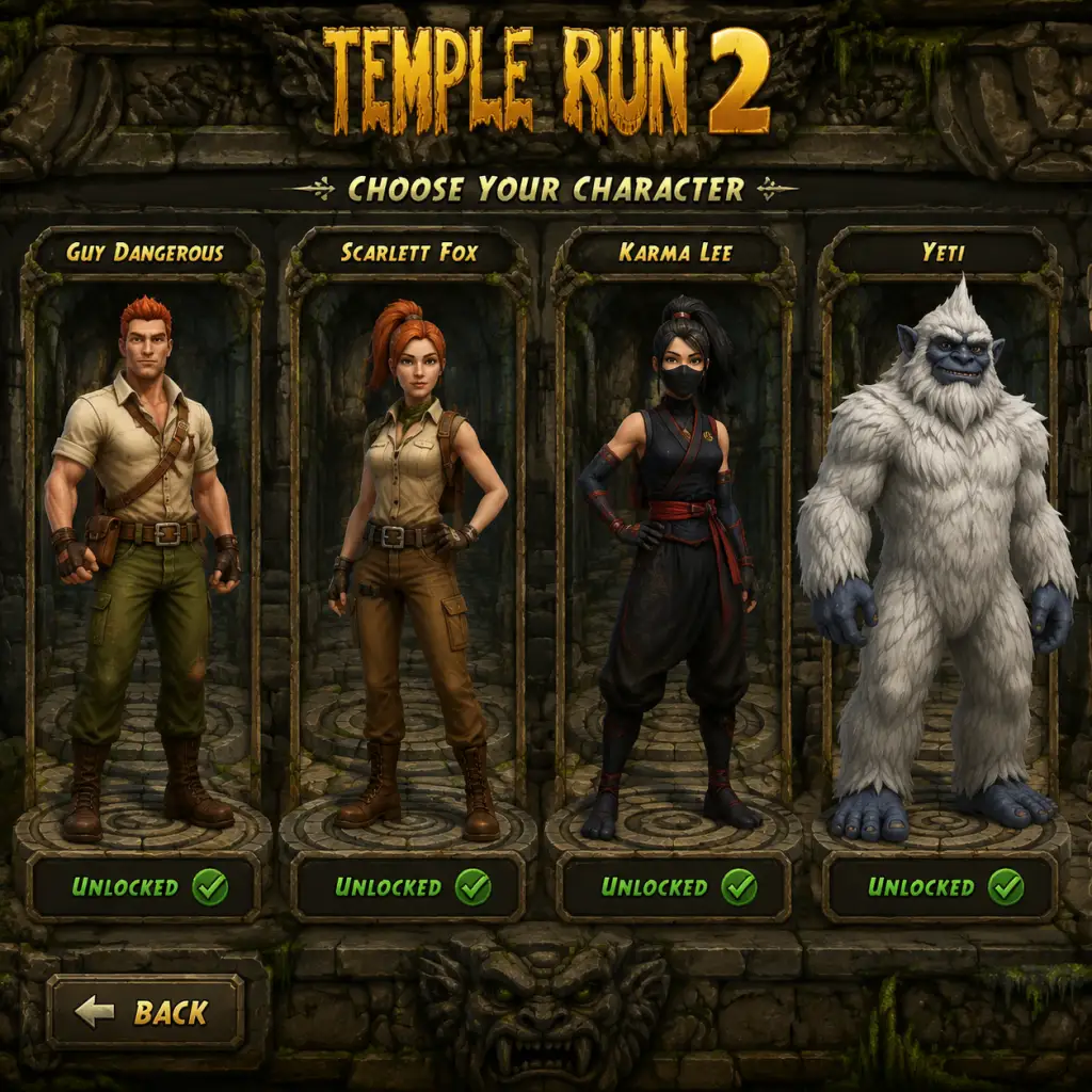 Temple Run 2 Character Skills guide screenshot