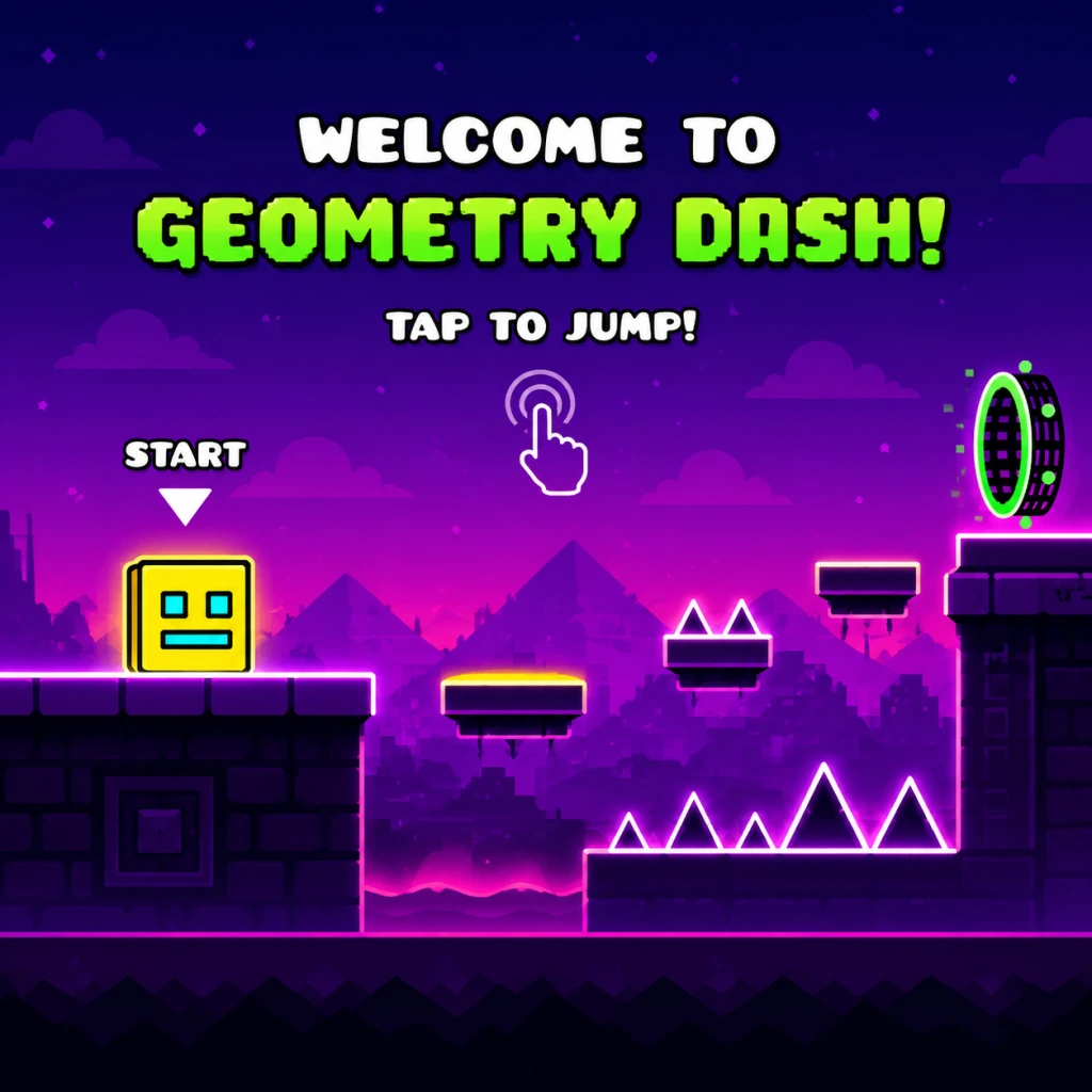 Geometry Dash Getting Started guide screenshot