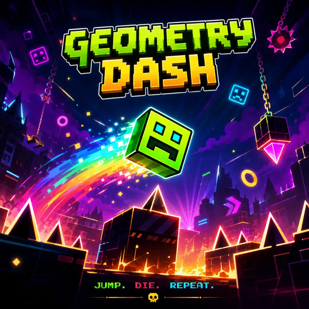 Geometry Dash game poster and cover art