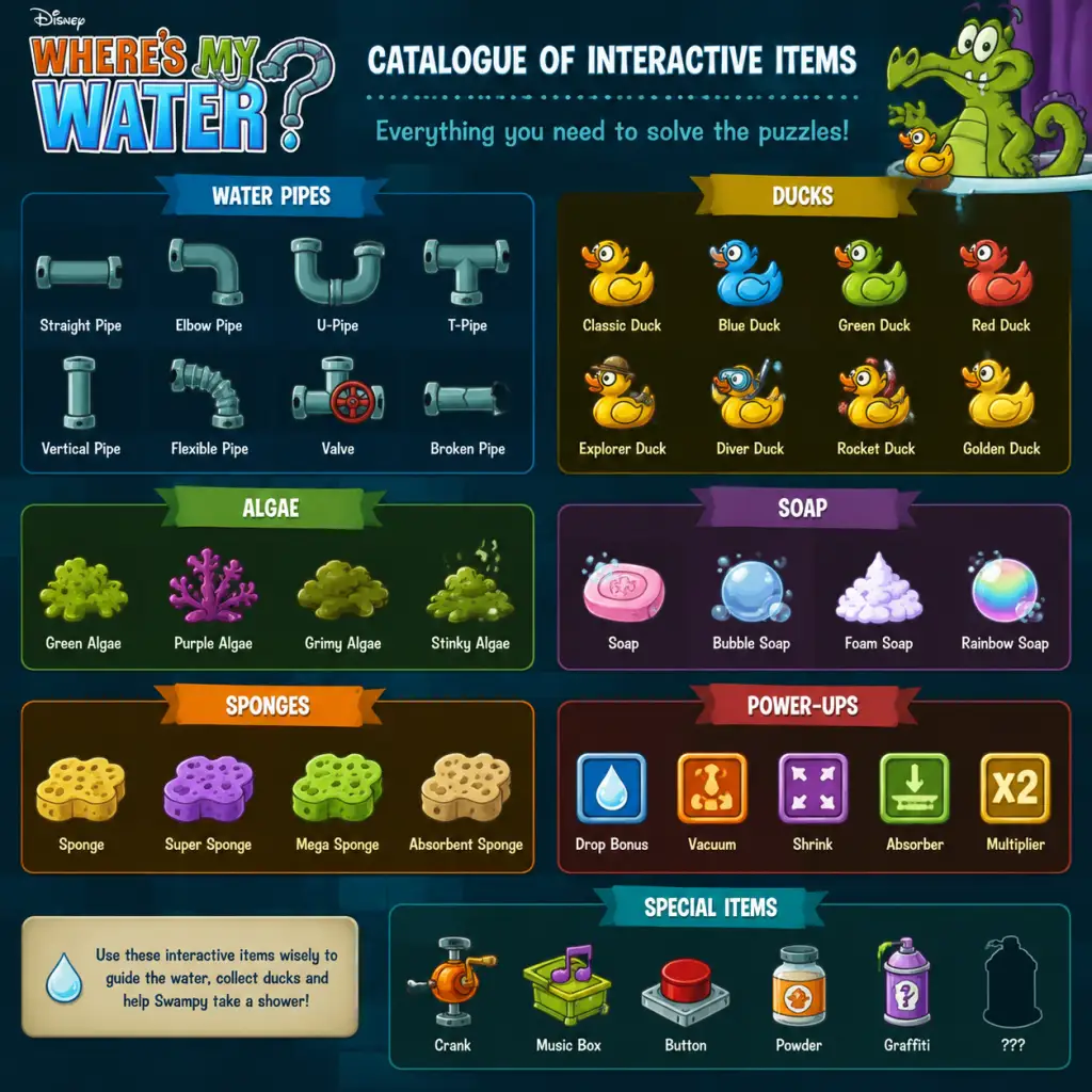 Where's My Water? All Game Items guide screenshot