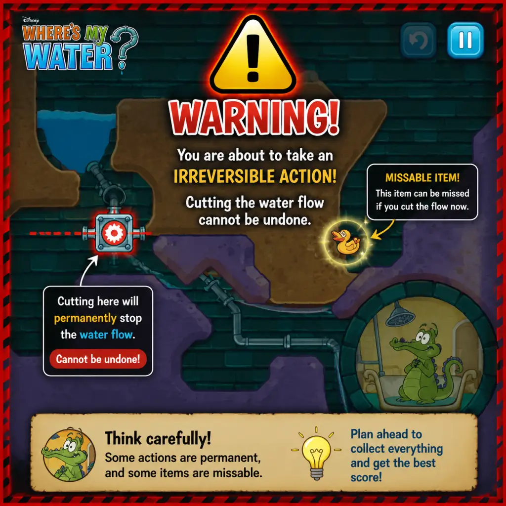 Where's My Water? Important Notes guide screenshot