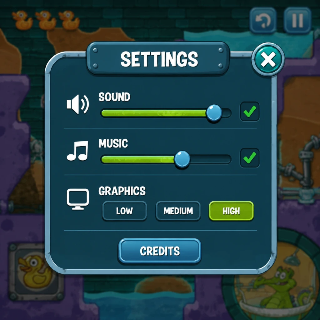 Where's My Water? Game Settings guide screenshot