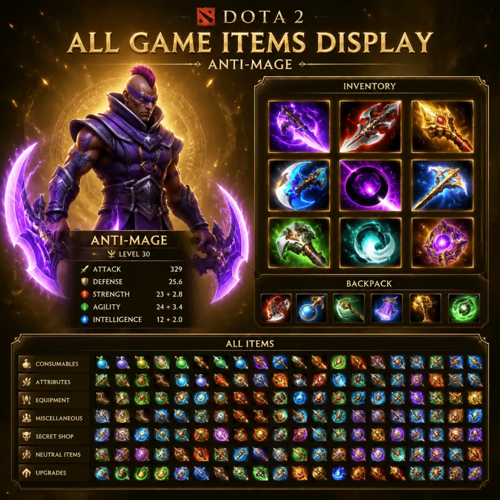 Dota 2 All Game Items guide screenshot