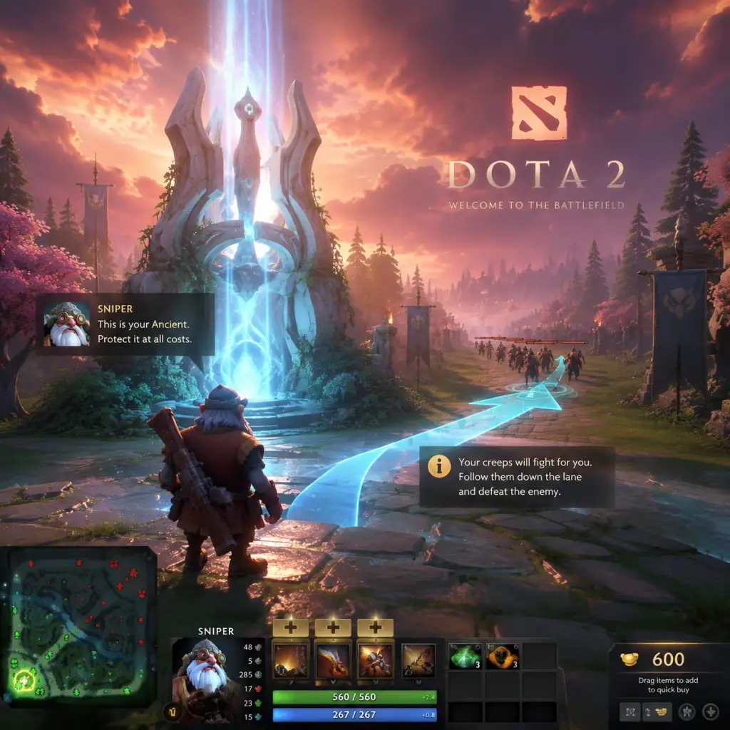 Dota 2 Getting Started guide screenshot