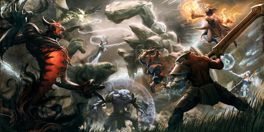 Dota 2 game poster and cover art
