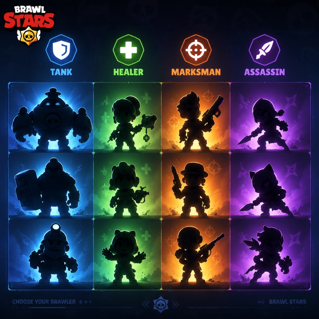 Brawl Stars Characters & Roles guide screenshot