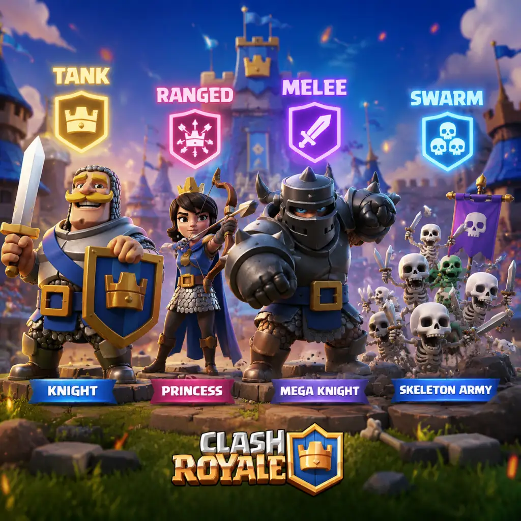 Clash Royale Characters & Roles guide screenshot