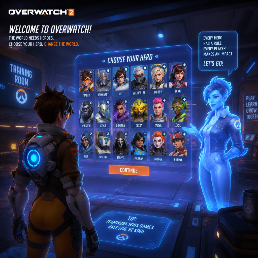 Overwatch Getting Started guide screenshot
