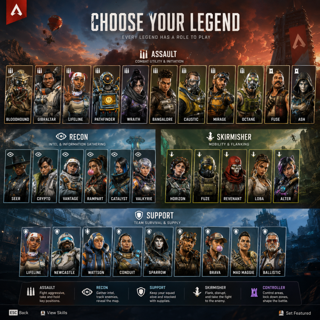 Apex Legends Characters & Roles guide screenshot
