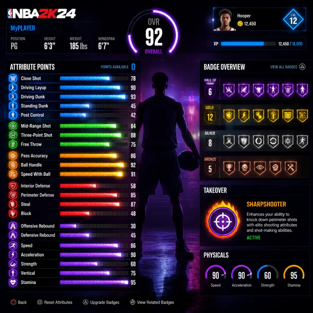 NBA 2K24 Character Skills guide screenshot