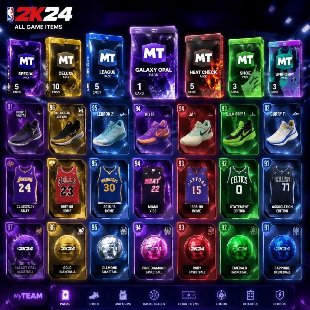 NBA 2K24 All Game Items guide screenshot