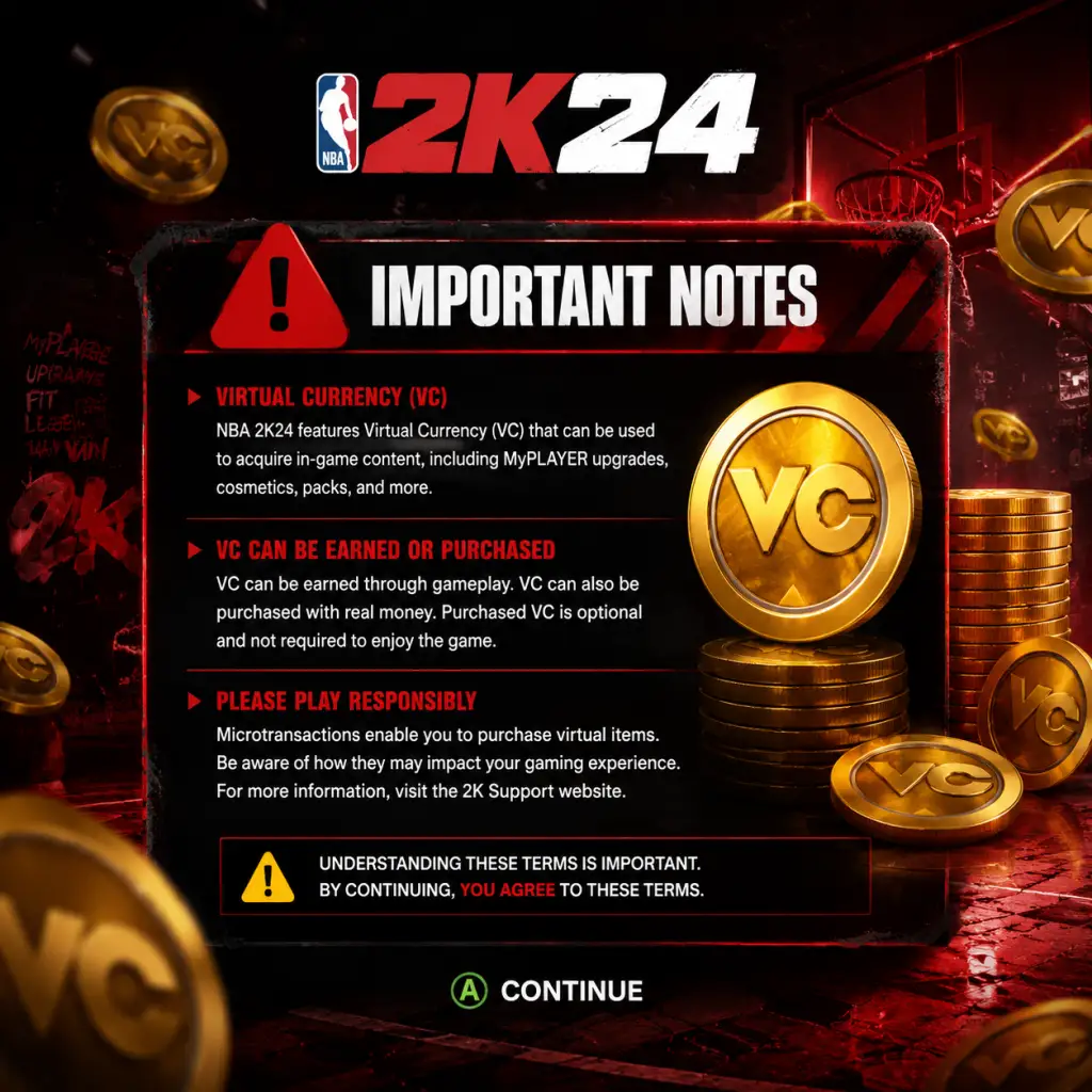 NBA 2K24 Important Notes guide screenshot