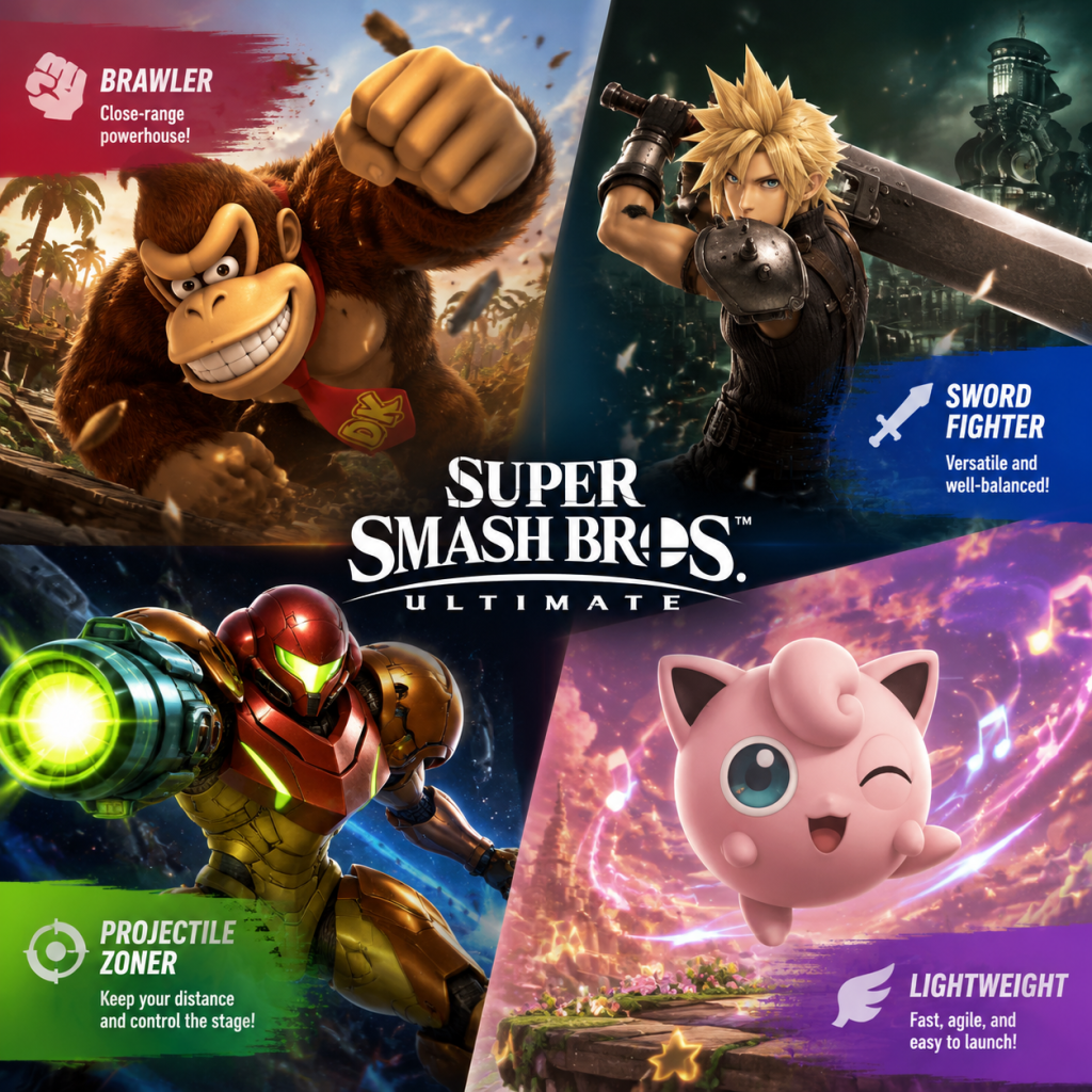 Super Smash Bros. Ultimate Characters & Roles guide screenshot