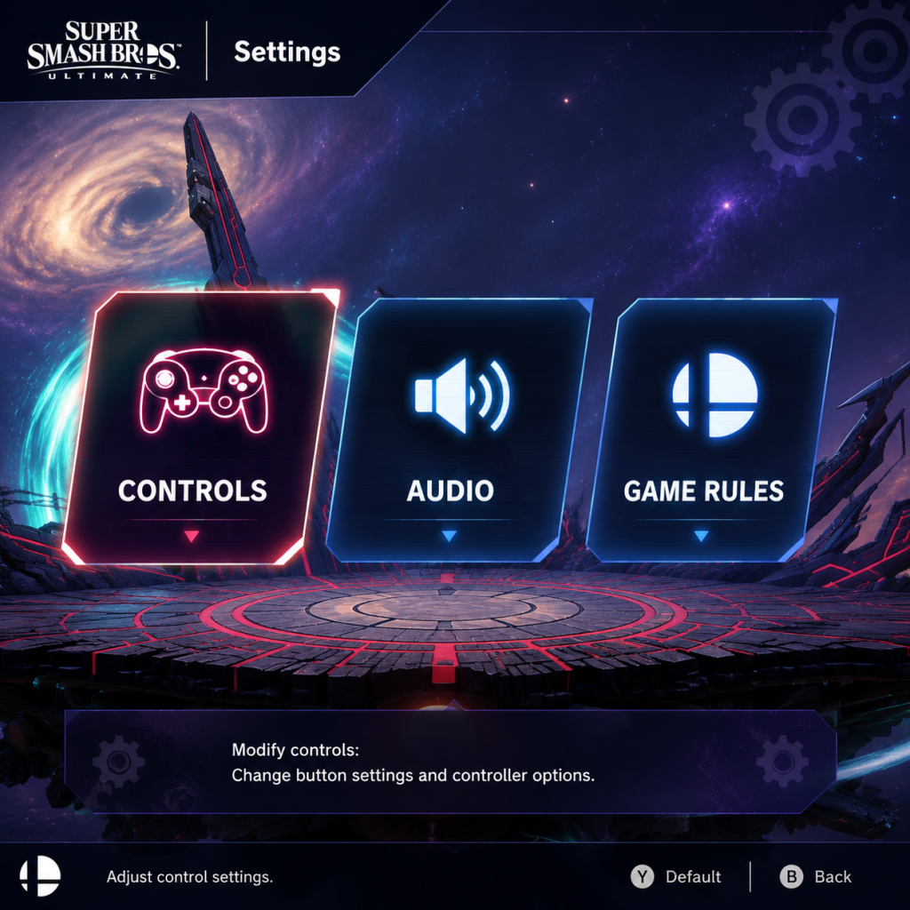 Super Smash Bros. Ultimate Game Settings guide screenshot