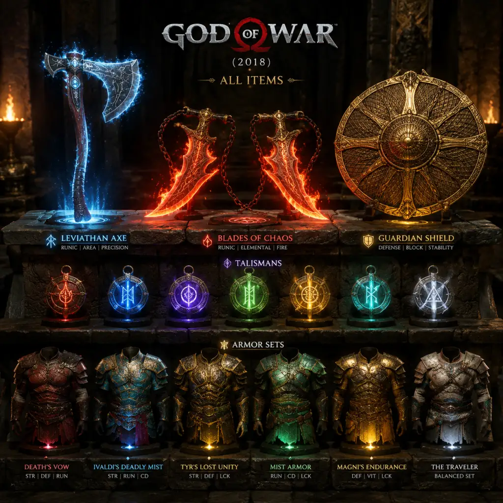 God of War (2018) All Game Items guide screenshot