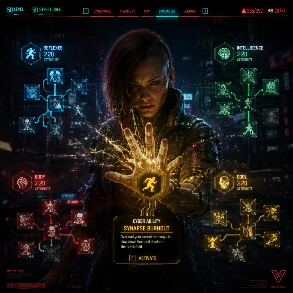 Cyberpunk 2077 Character Skills guide screenshot