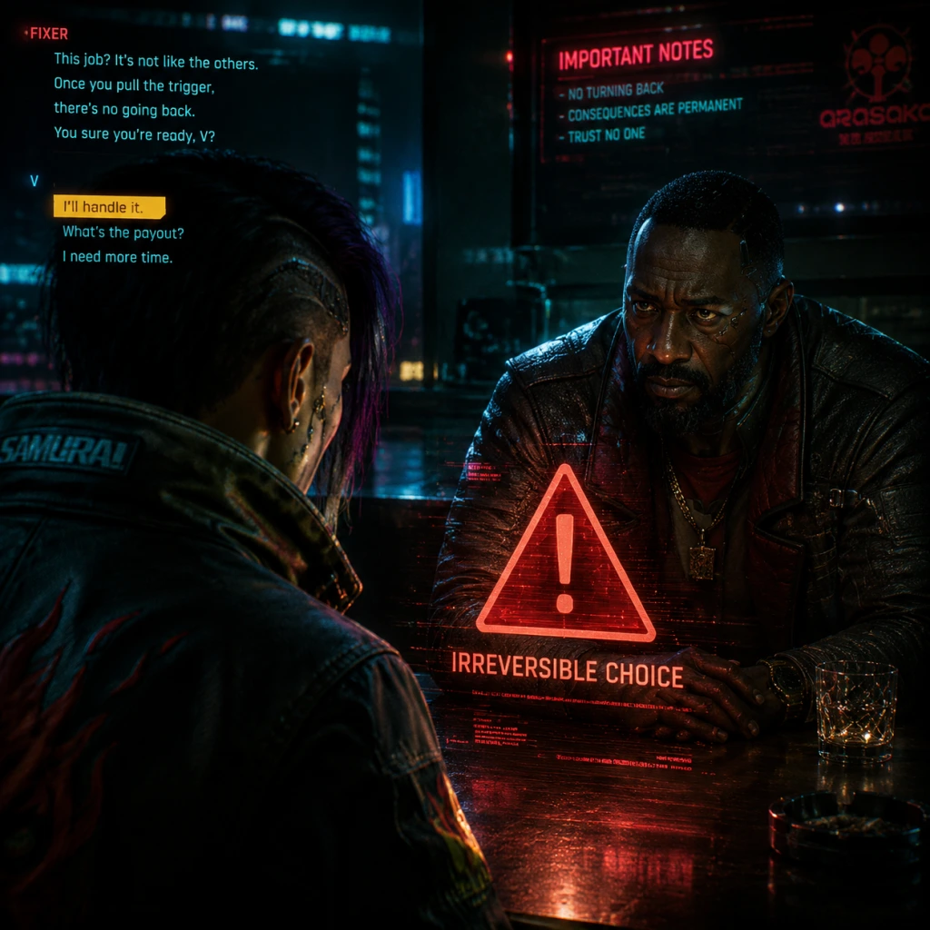 Cyberpunk 2077 Important Notes guide screenshot
