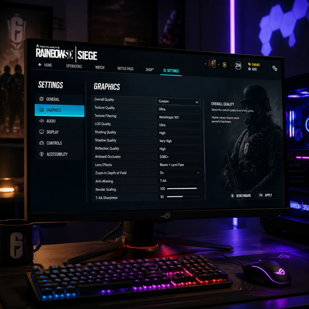 Tom Clancy's Rainbow Six Siege Game Settings guide screenshot