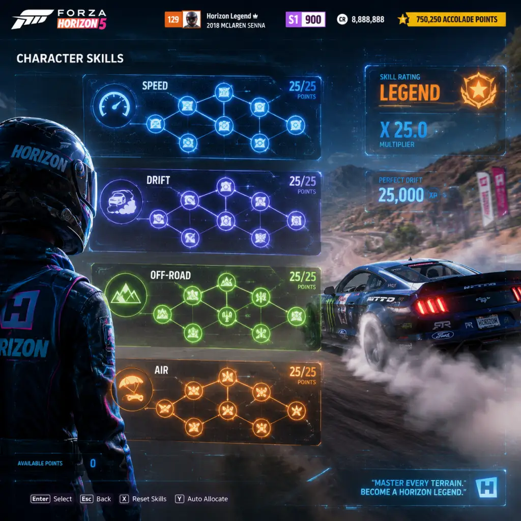 Forza Horizon 5 Character Skills guide screenshot