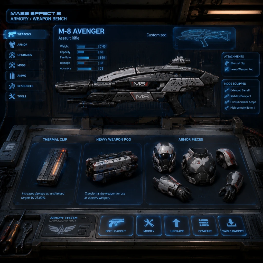 Mass Effect 2 All Game Items guide screenshot