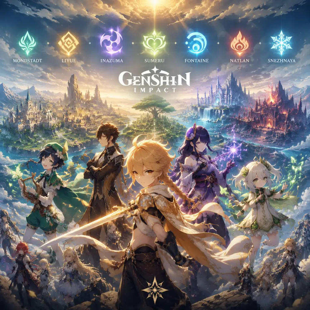 Genshin Impact game poster and cover art