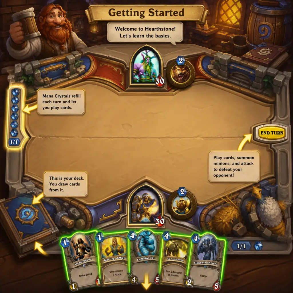Hearthstone Getting Started guide screenshot