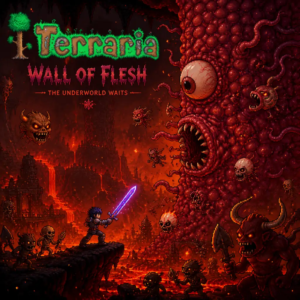 Terraria game poster and cover art