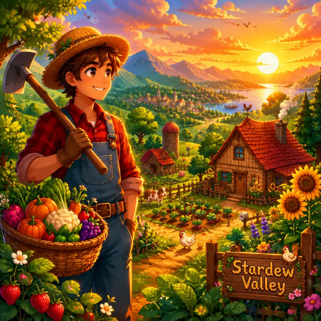 Stardew Valley game poster and cover art