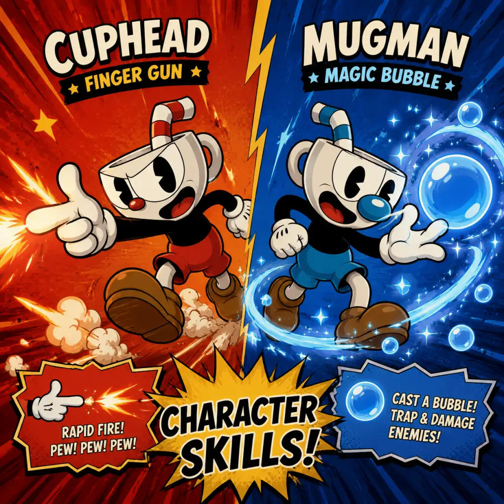 Cuphead Character Skills guide screenshot