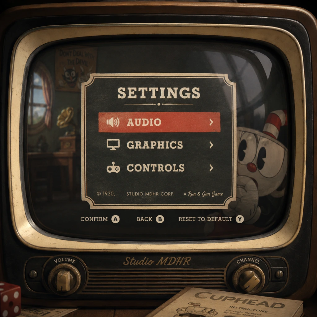 Cuphead Game Settings guide screenshot
