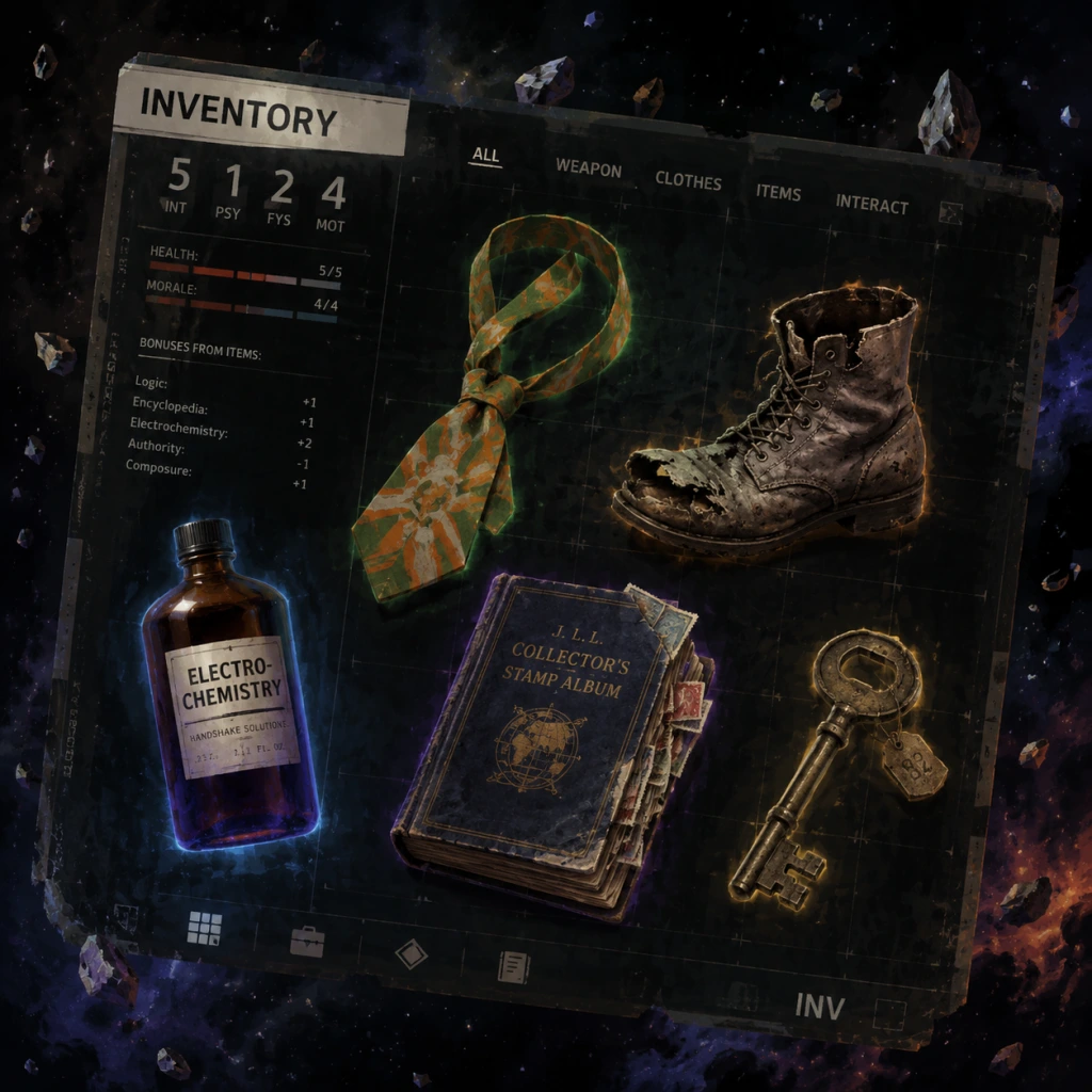 Disco Elysium All Game Items guide screenshot