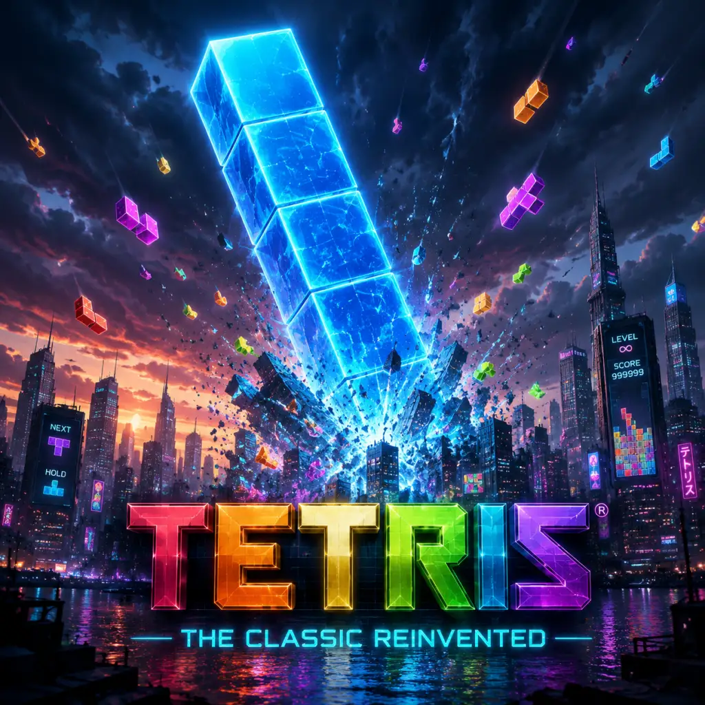 Tetris game poster and cover art