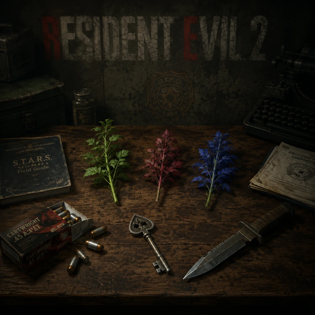 Resident Evil 2 All Game Items guide screenshot