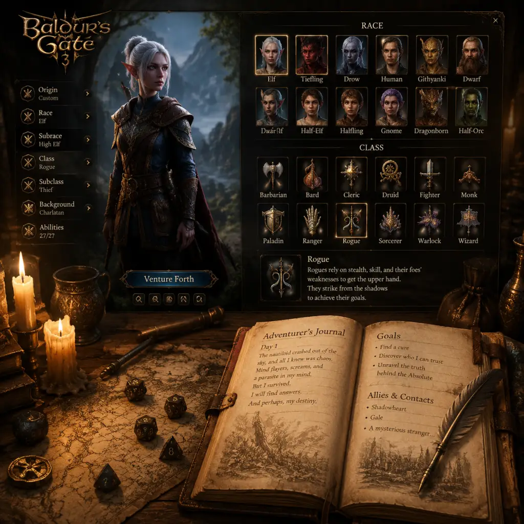 Baldur's Gate 3 Getting Started guide screenshot
