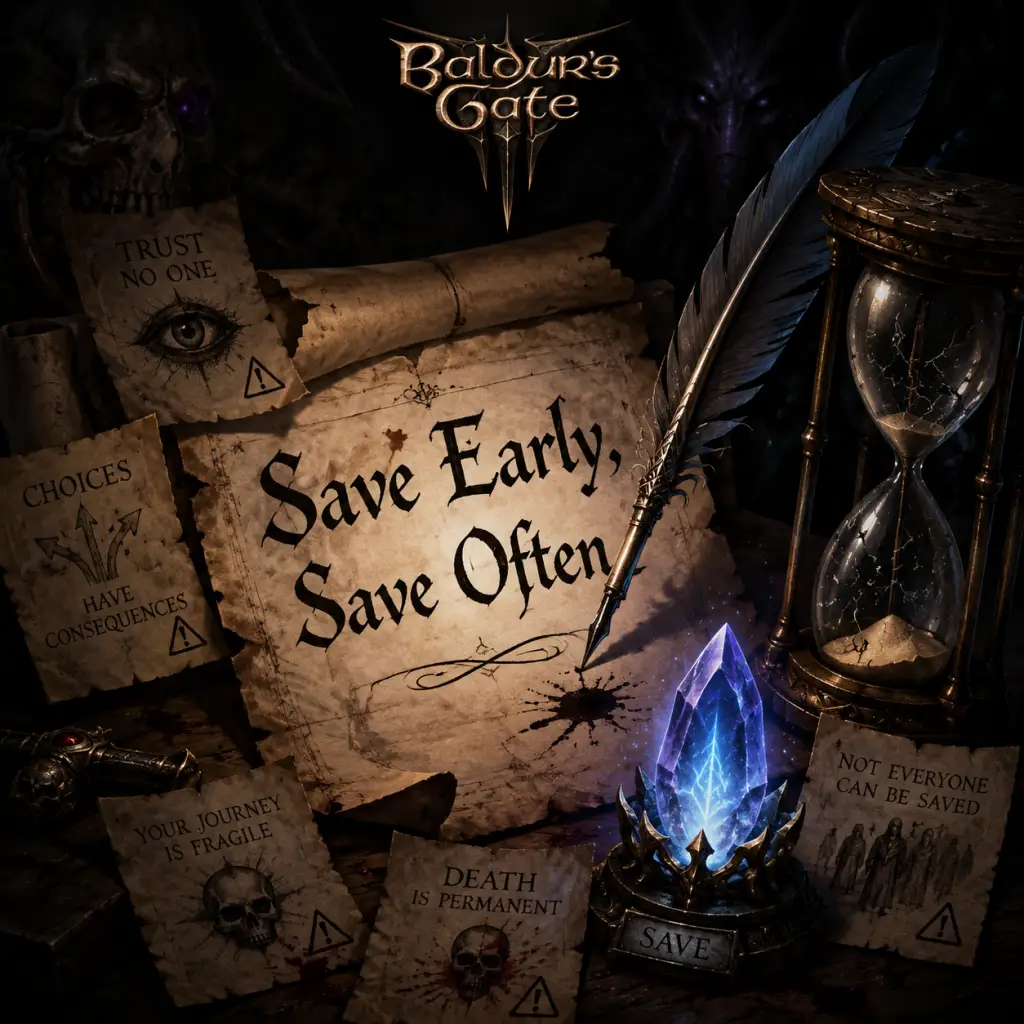 Baldur's Gate 3 Important Notes guide screenshot