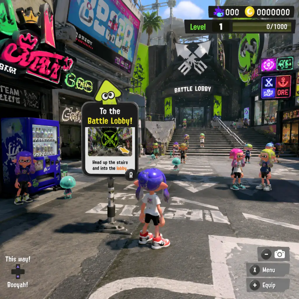 Splatoon 3 Getting Started guide screenshot