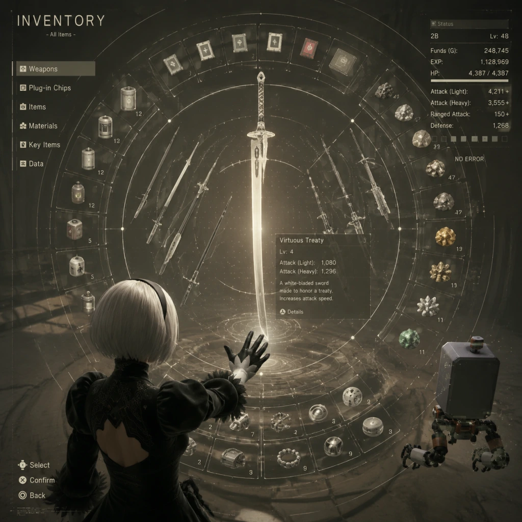 NieR: Automata All Game Items guide screenshot