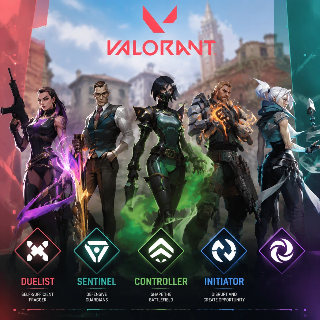 Valorant Characters & Roles guide screenshot