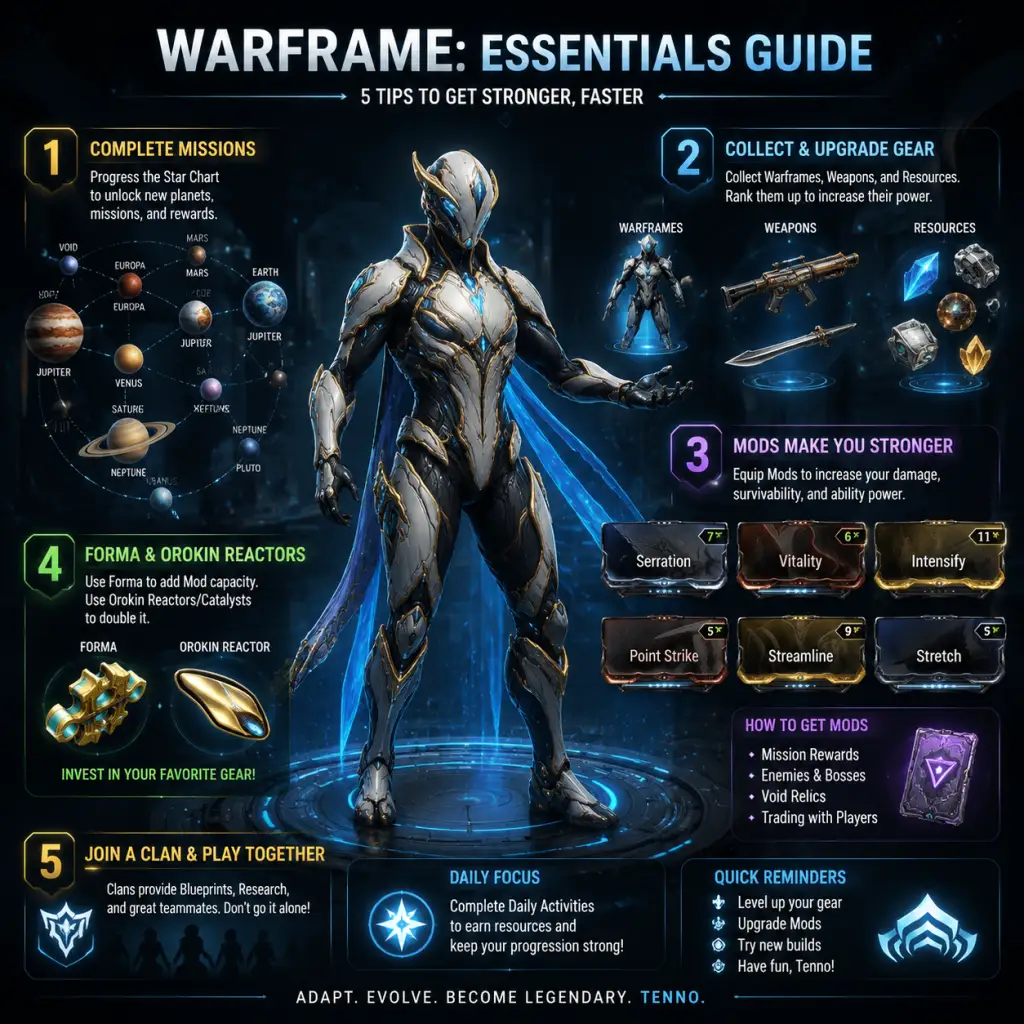 Warframe Game Tips guide screenshot